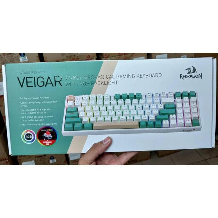 Redragon K643 94-keys RGB Wireless Tri-modes Mechanical Gaming Keyboard
